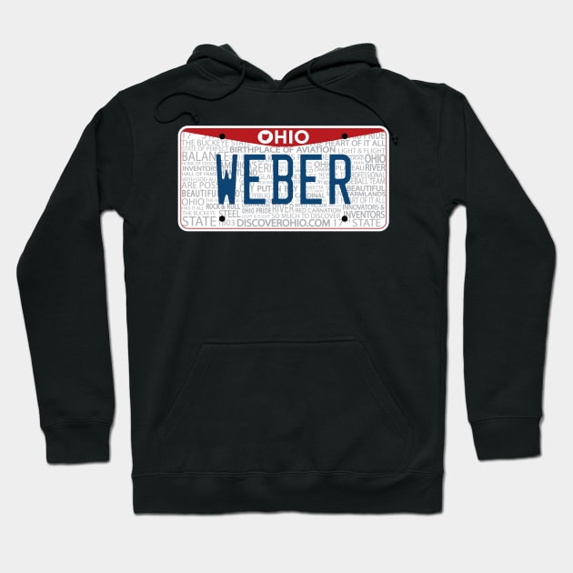 State of Ohio custom Weber vanity license plate Hoodie by zavod44